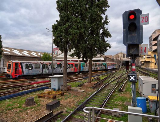 Athen Metro Hintertür
