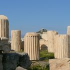 Athen - Säulenstümpfe auf der Akropolis