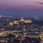 Athen von oben zum Sonnenuntergang