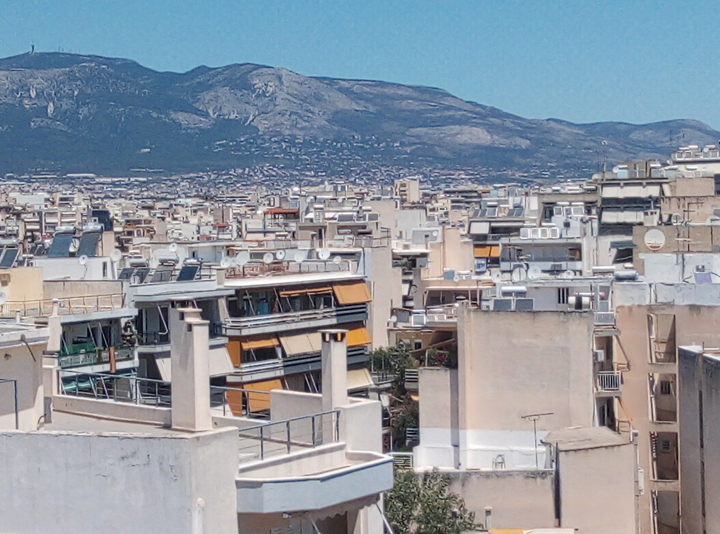 athen with parnitha mountain