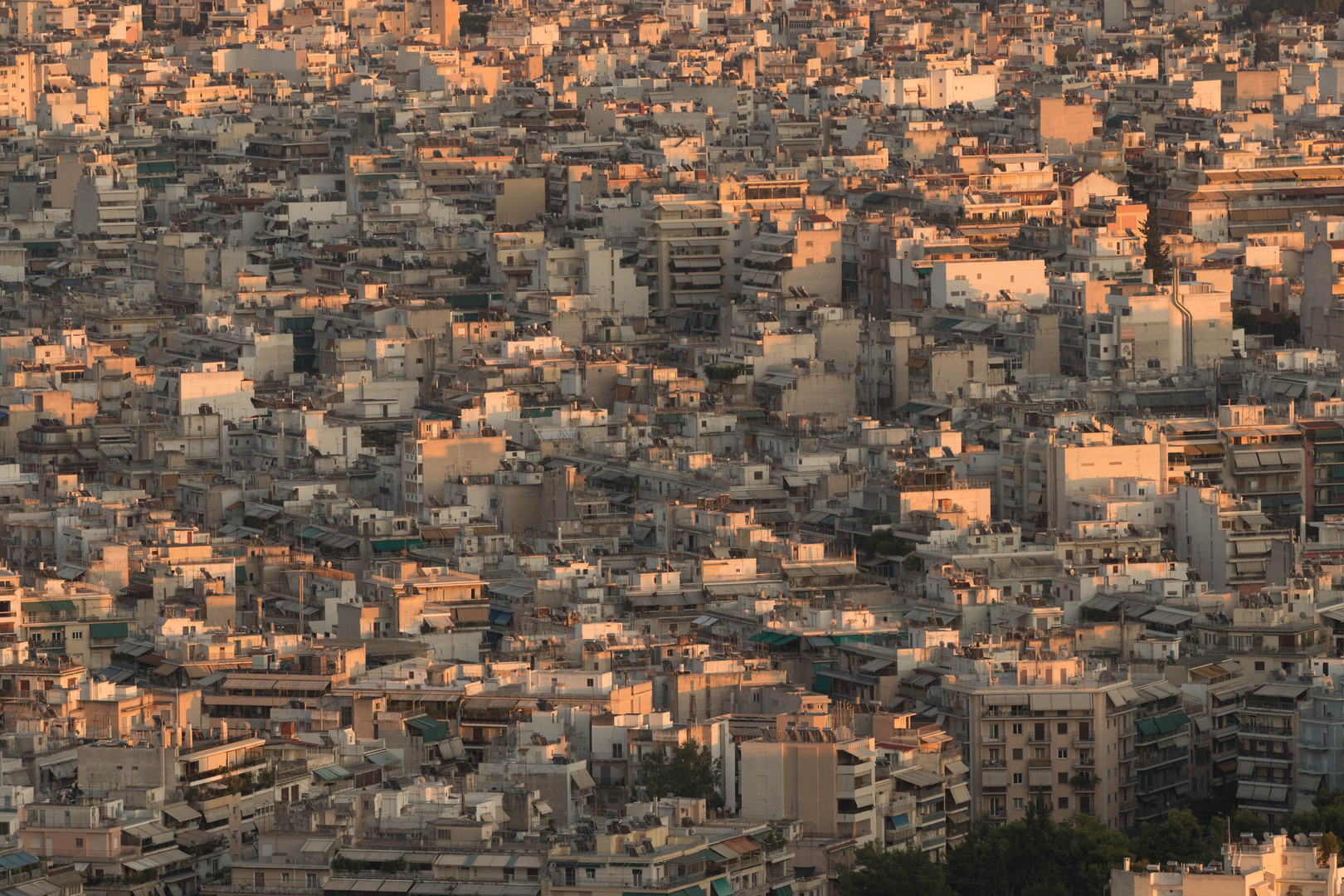 Athènes vue du Mont Lycabette au coucher du soleil (2)