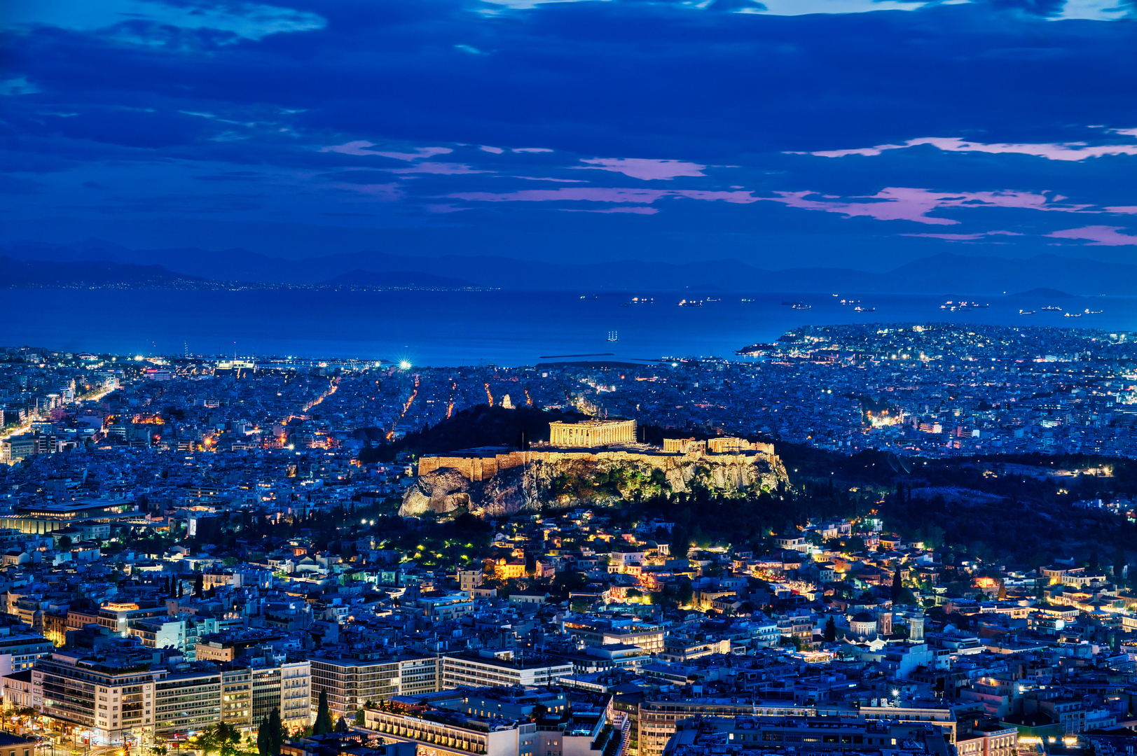 Athens by night