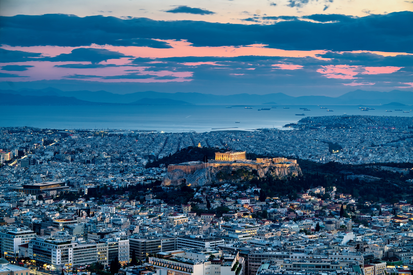 Athens by night