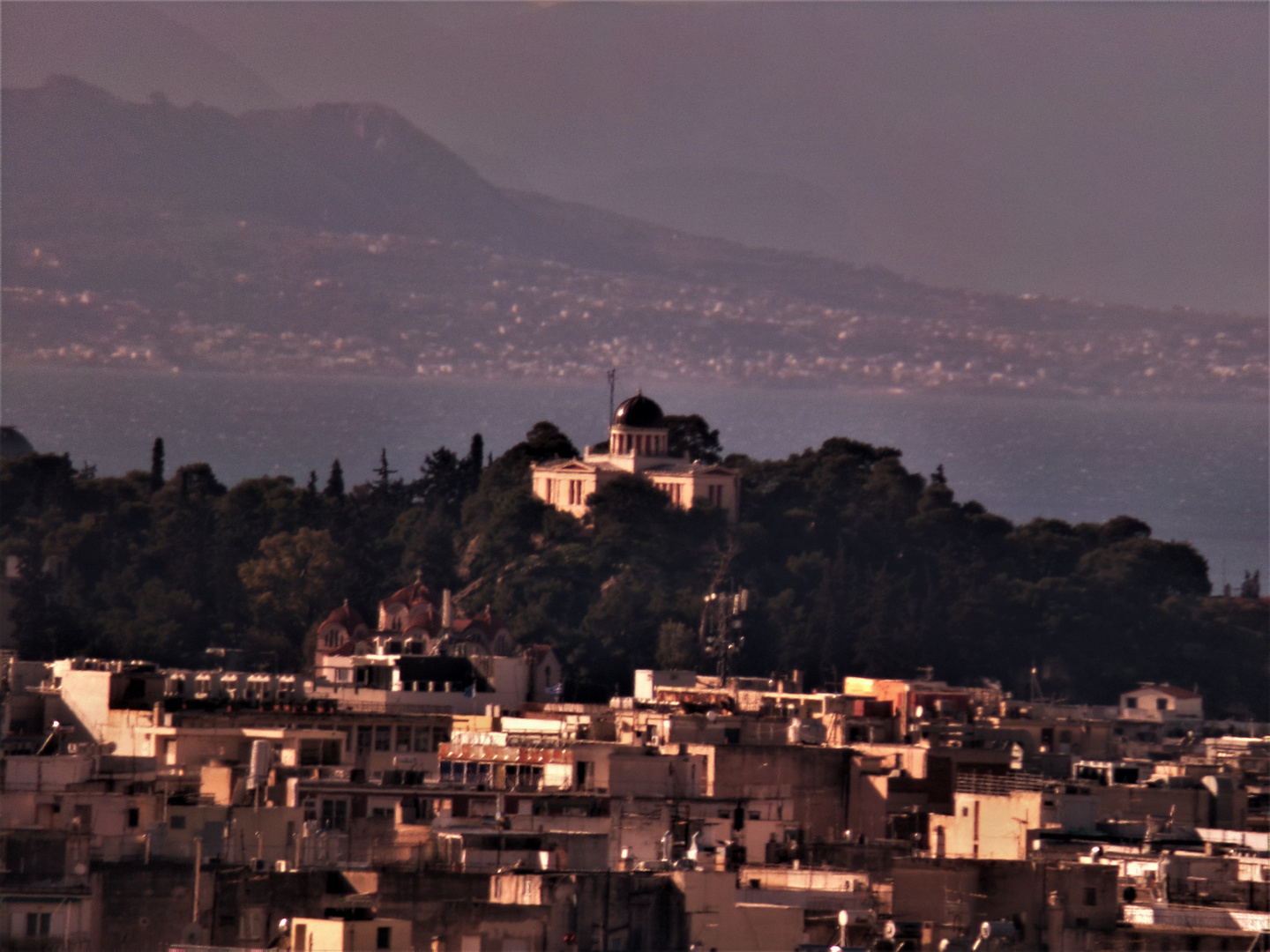 athens sunset lycabetus