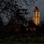 Athensleben, Wasserturm zur Adventszeit