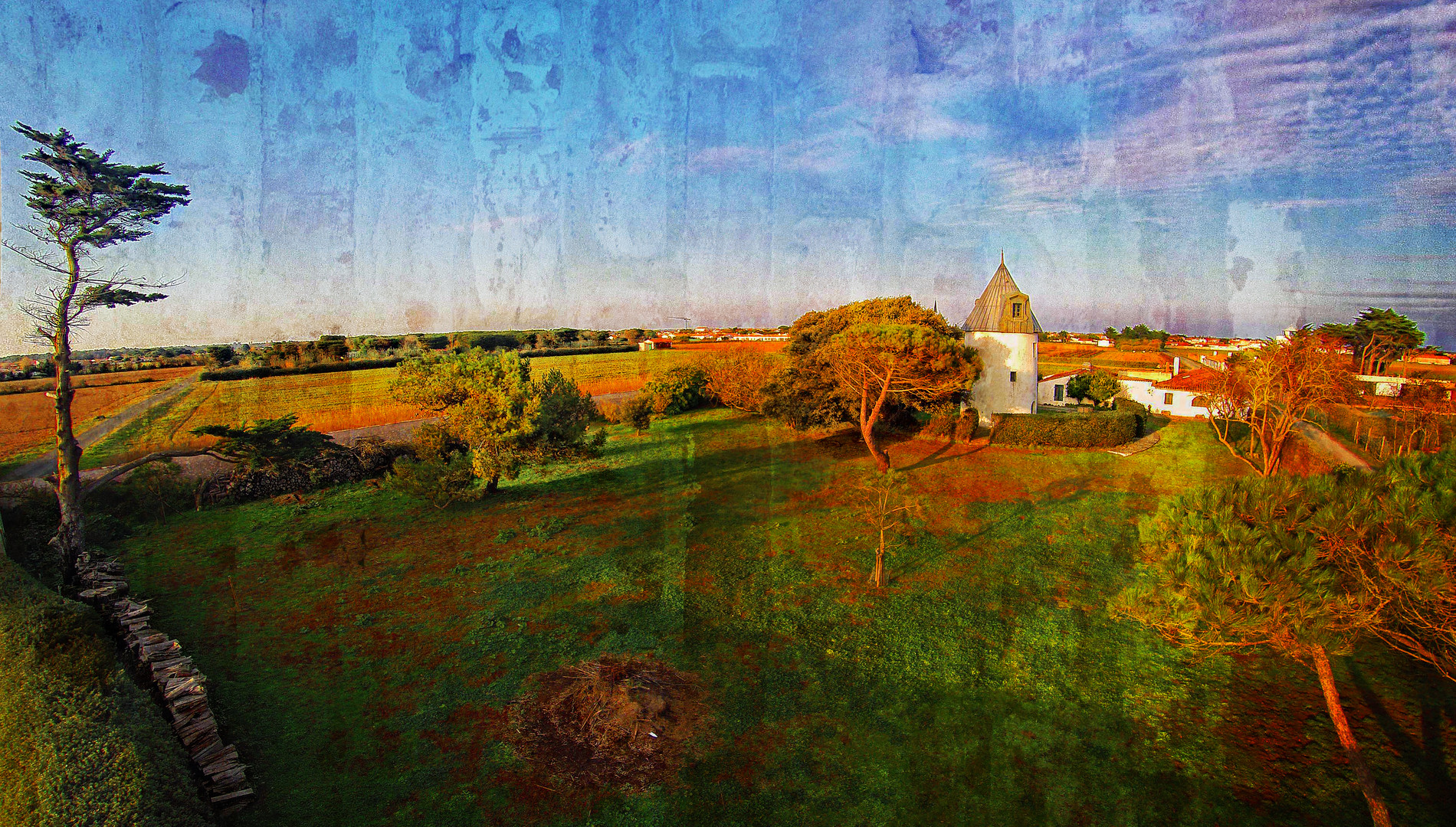 Atlantik-Insel-Landschaft vor La Rochelle.