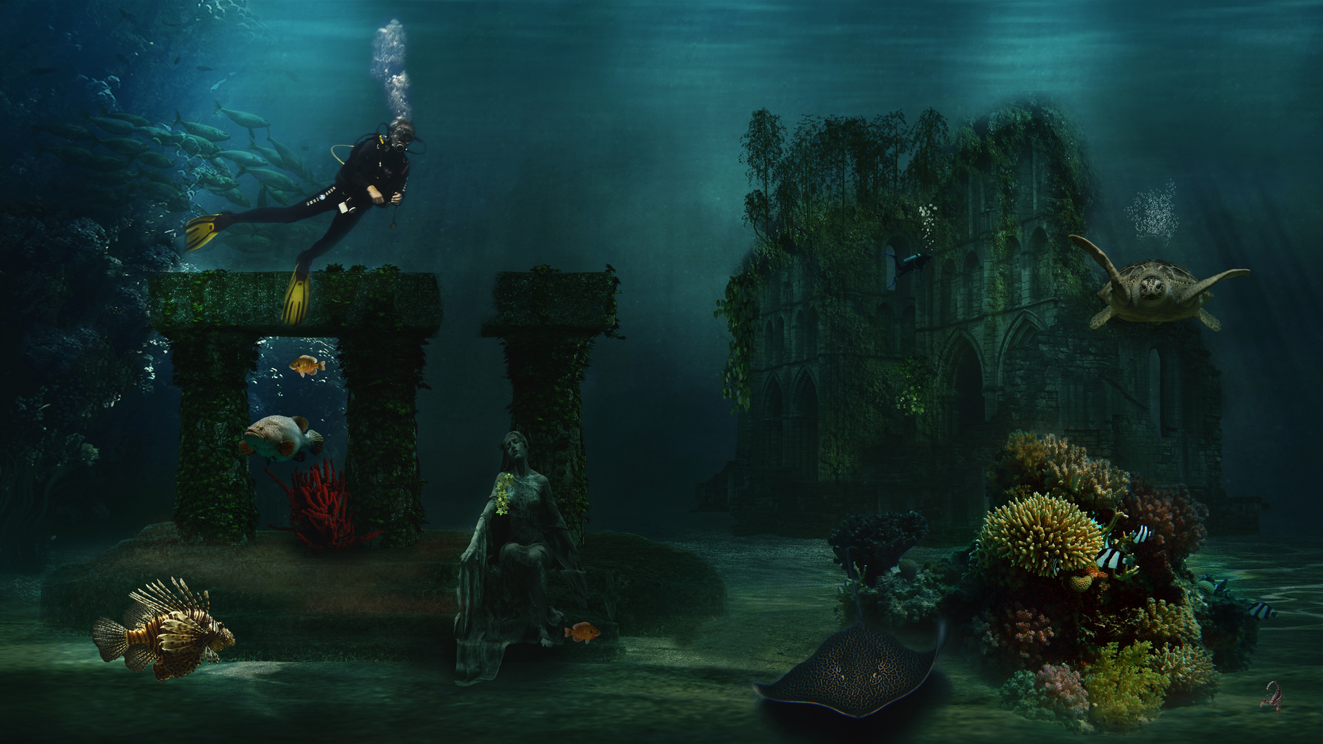 Atlantis Foto & Bild digiart Bilder auf