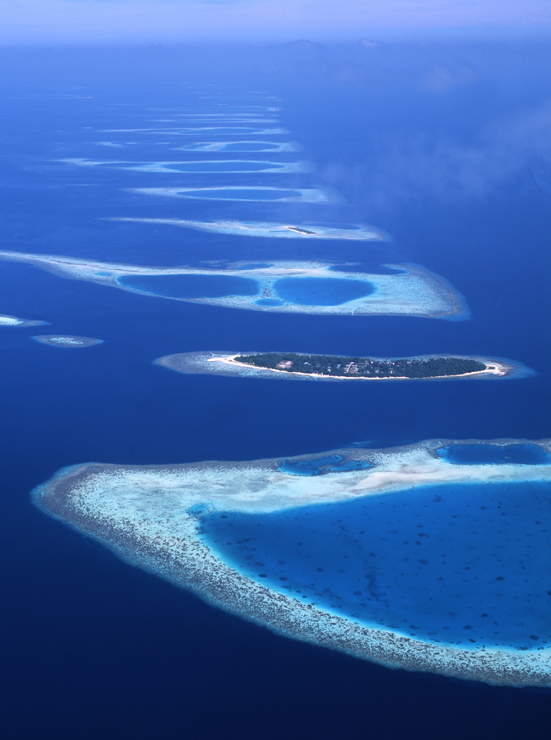 Atoll aus der Vogelperspektive