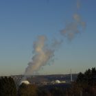 Atomkraftwerk Neckarwestheim in der Abendsonne