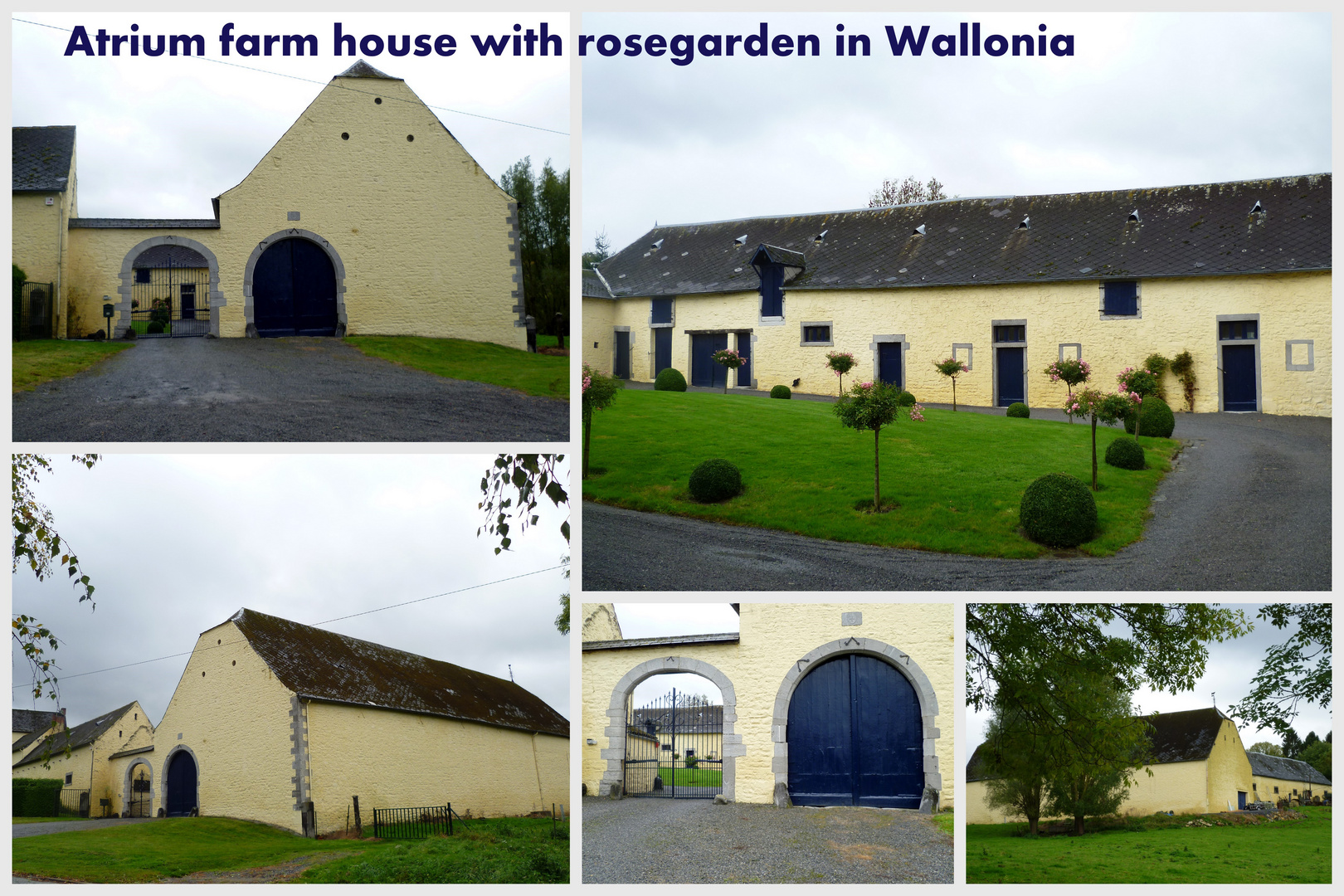 (Atrium-)Bauernhaus mit Roseninnenhof, Wallonien/ Belgien