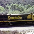 ATSF #8153 GE C30-7, Santa Fe yellow warbonnet (ywb) , Cajon Pass Area, CA
