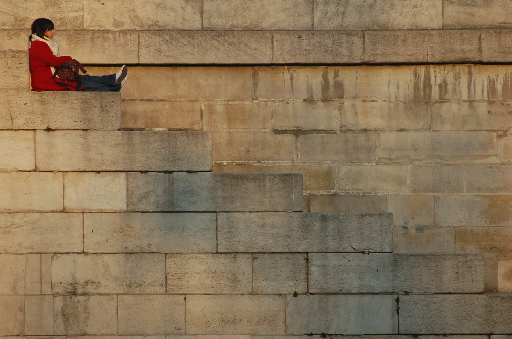 attente en bord de Seine