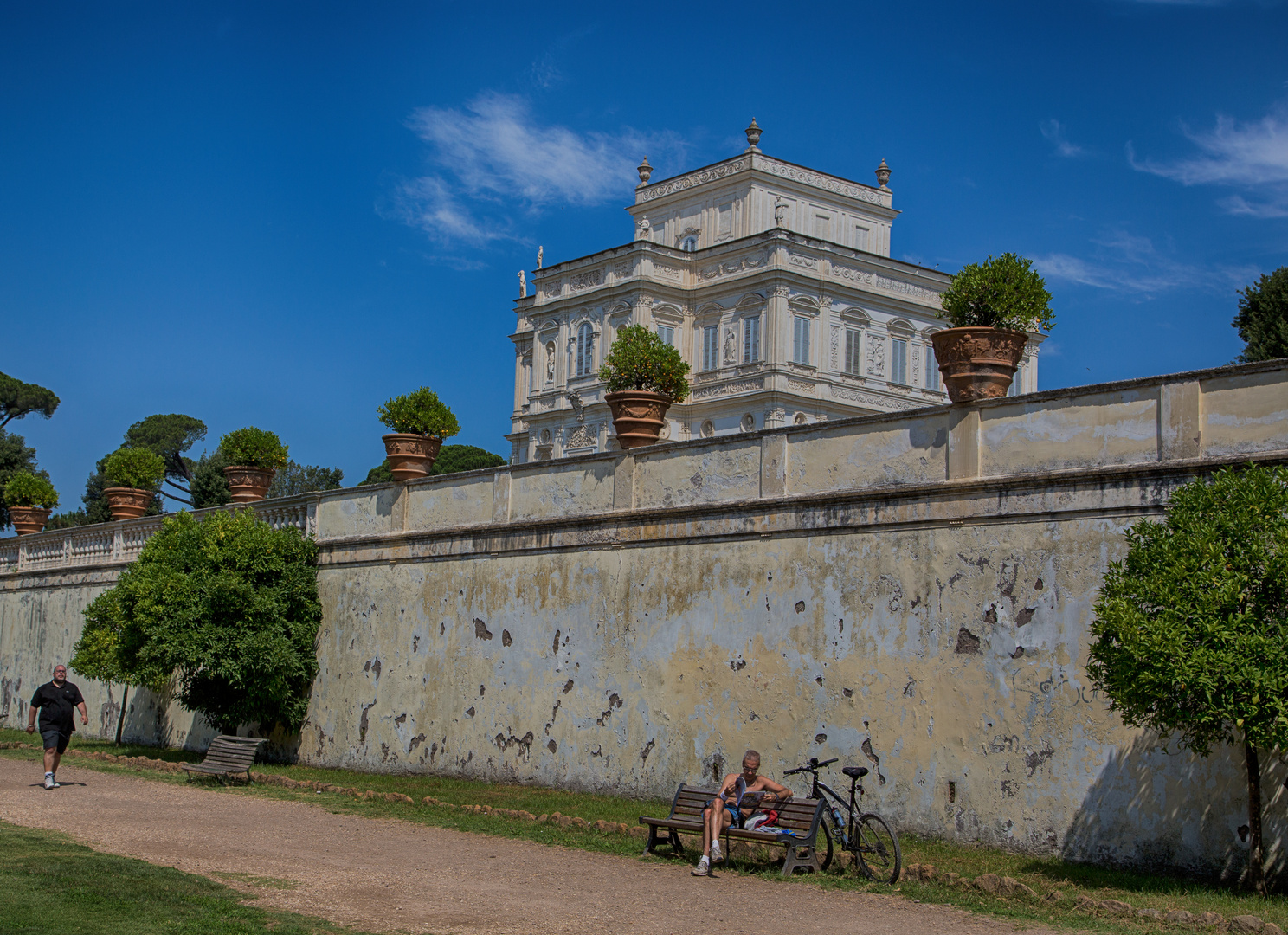 Attività fisica a Villa Doria Pamphilj, Roma