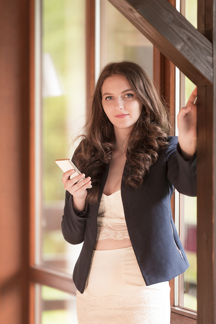 Attractive woman using a smartphone