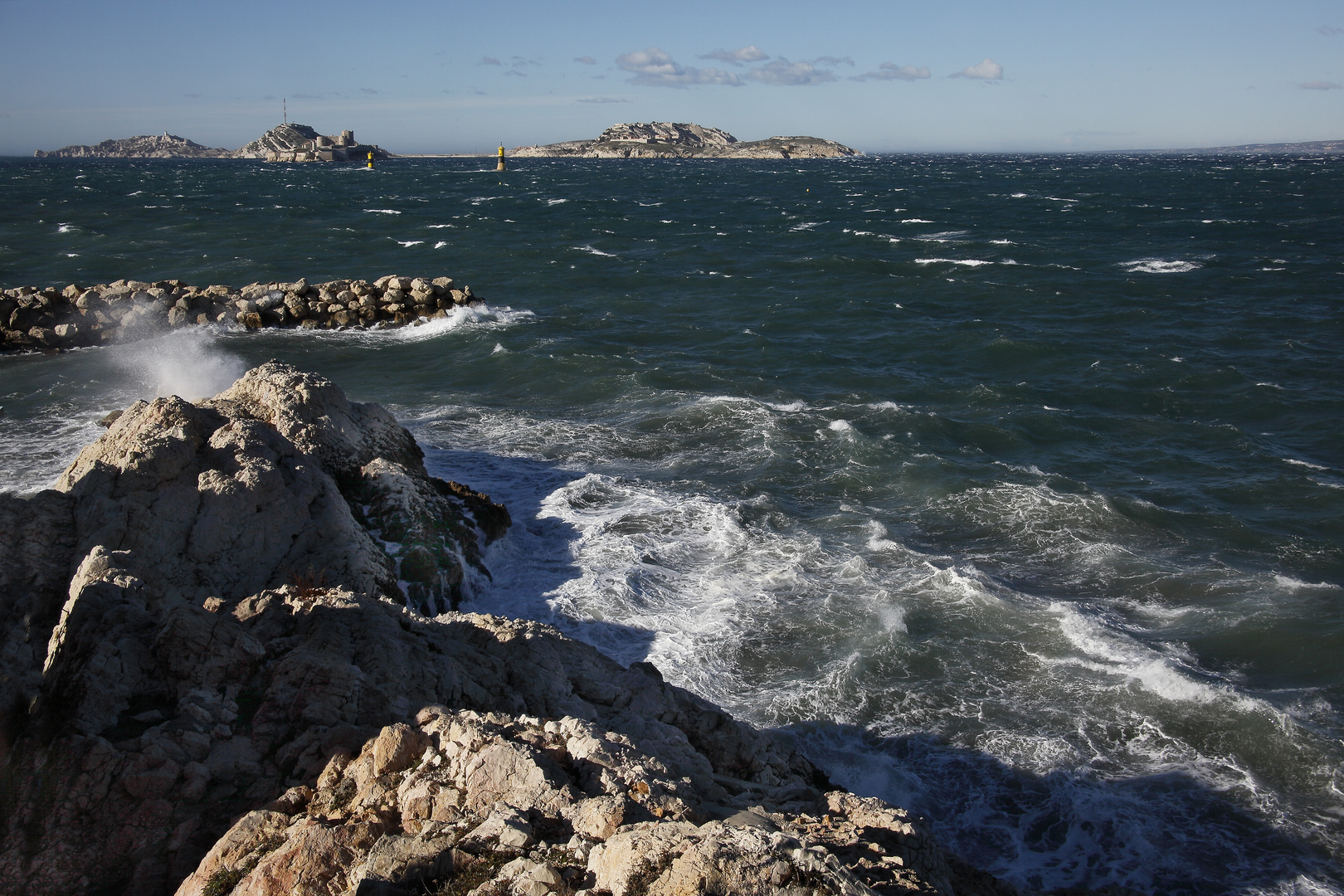 Au bord de l'eau pour admirer les vagues 