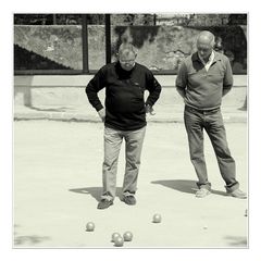 Au boulodrome : le moment du défaite / der Augenblick der Niederlage