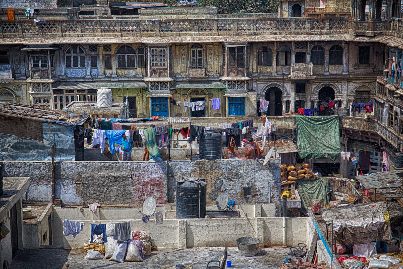 Au den Dächern von Old Delhi