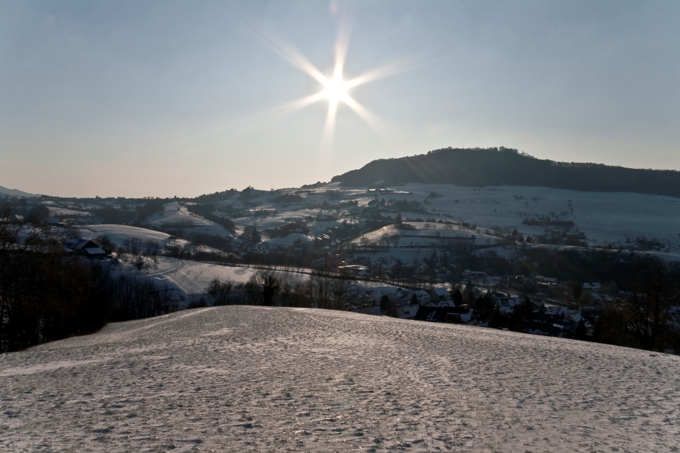 Au im Januar mit Blick auf den Schönberg