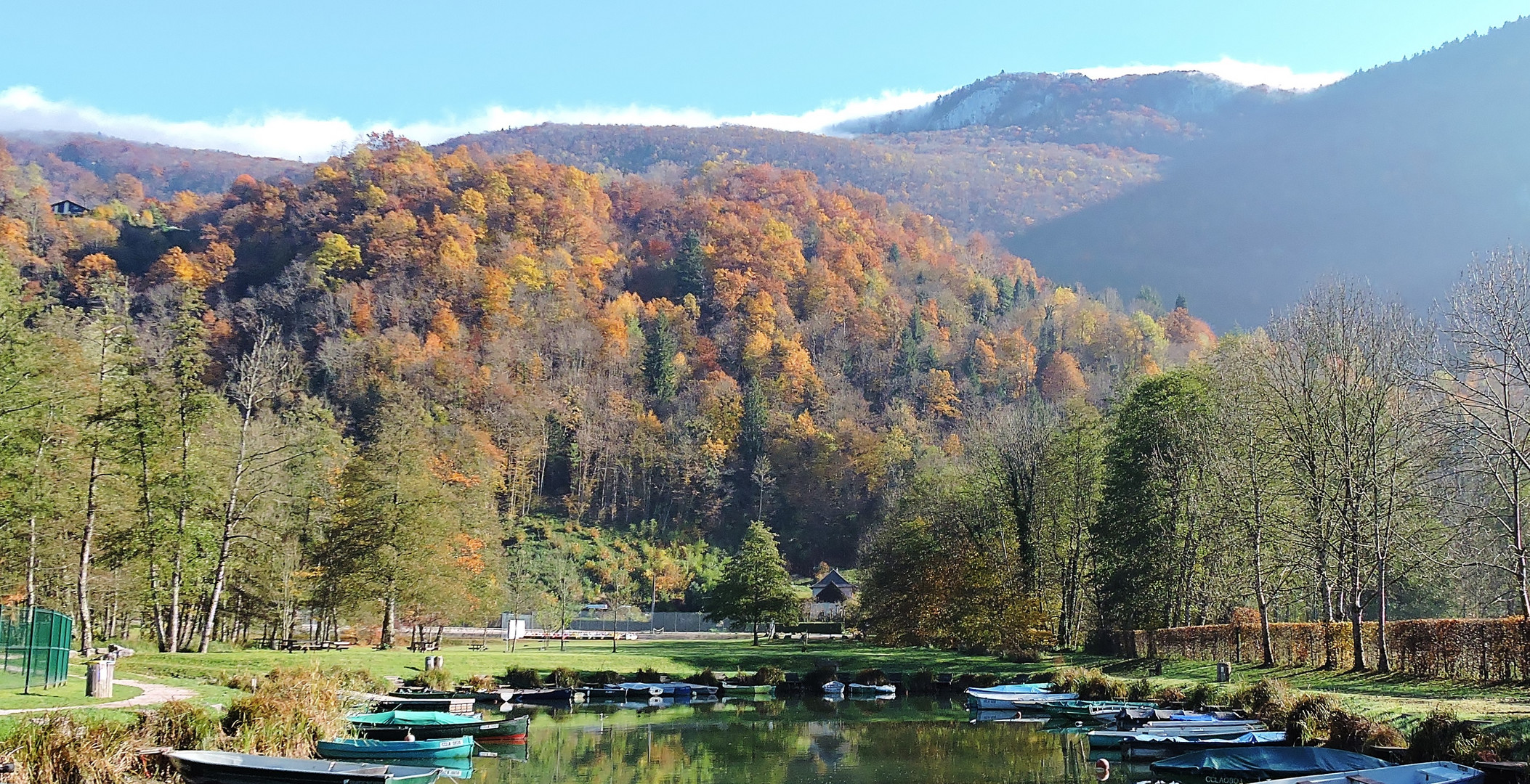 Au lac d'Aiguebelette avec mon amie Josiane