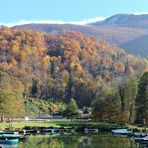 Au lac d'Aiguebelette avec mon amie Josiane