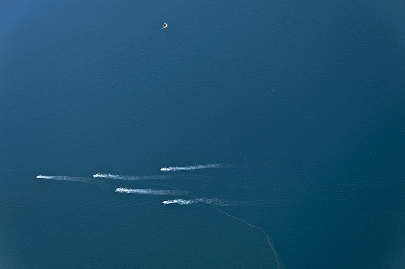 Au large de l'Atlantique entre Fort Boyard et l'île d'Aix (Charente Maritime)