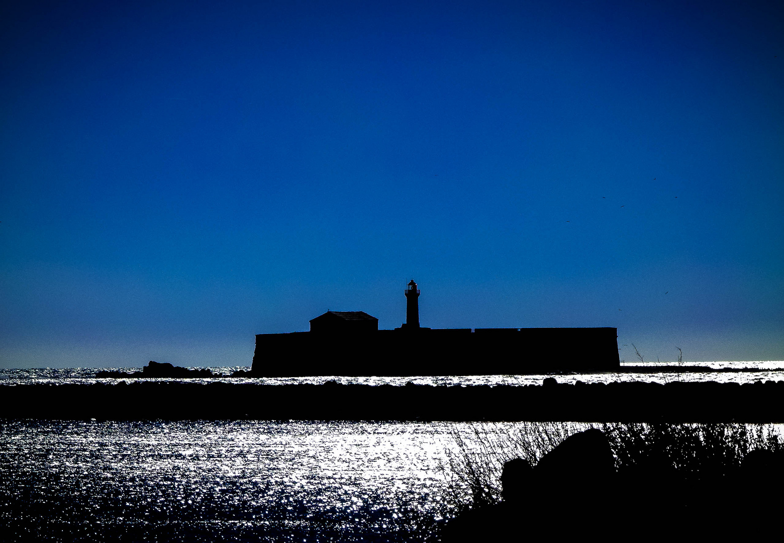 Au large du Cap d'Agde, Brescou -à contre-jour