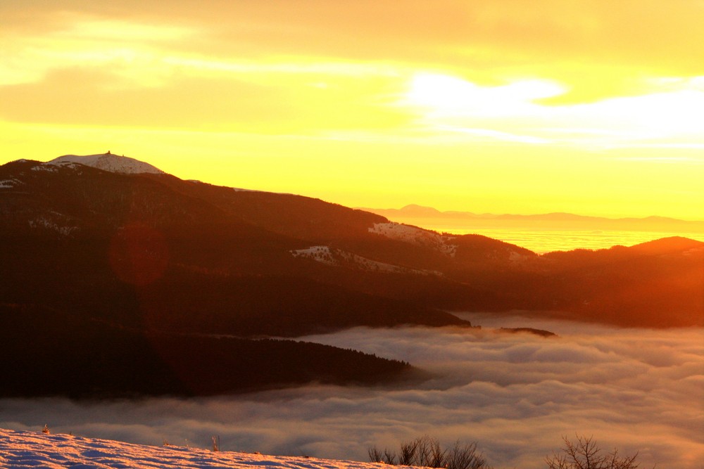 au levé du soleil