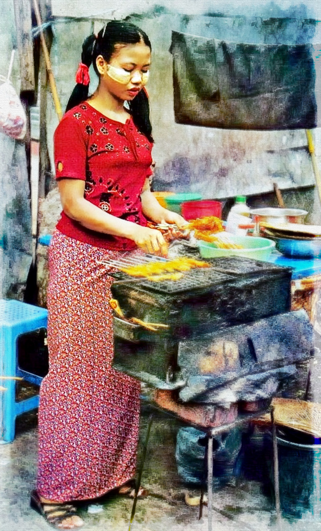 Au marché de Rangoon