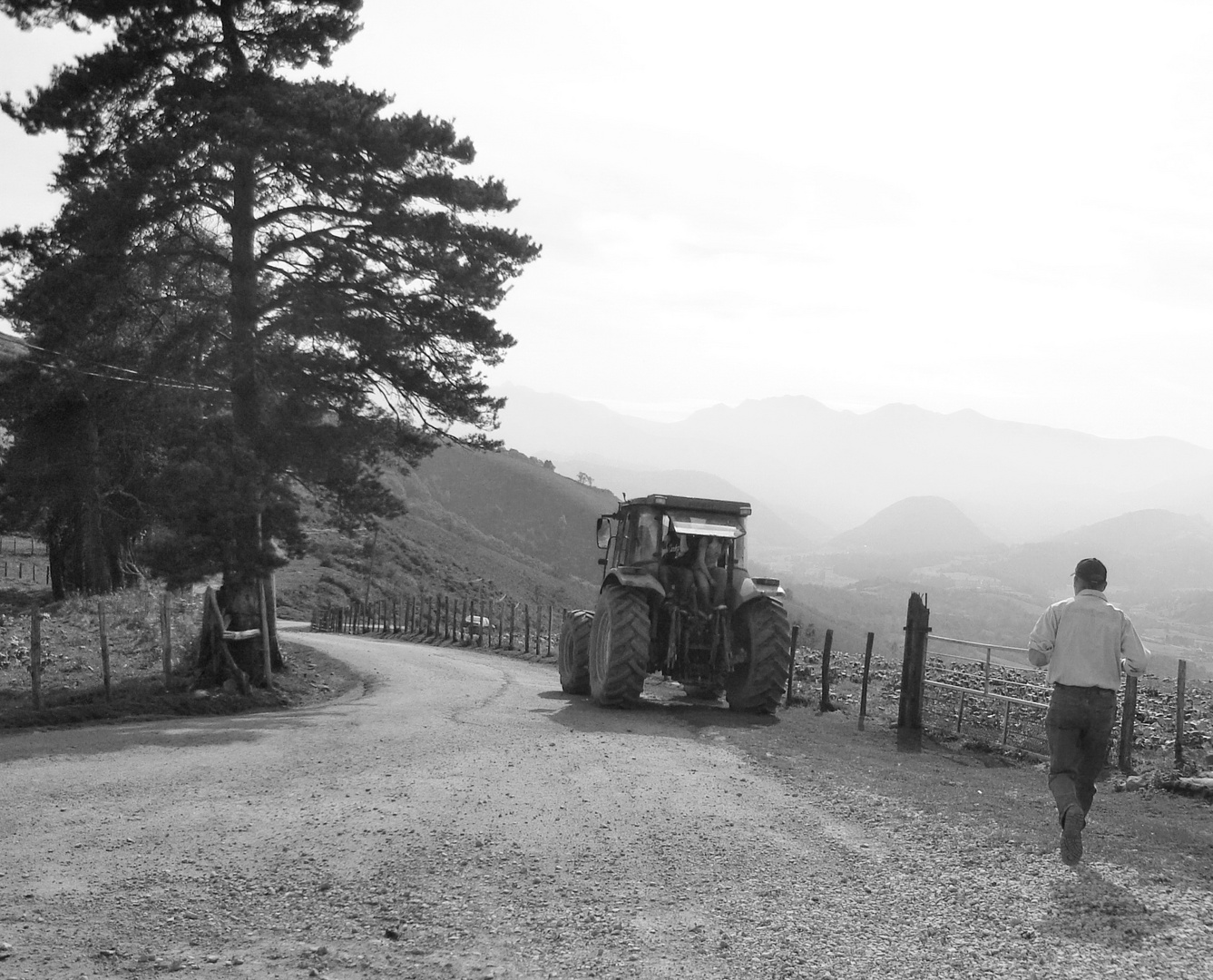 au pas du tracteur