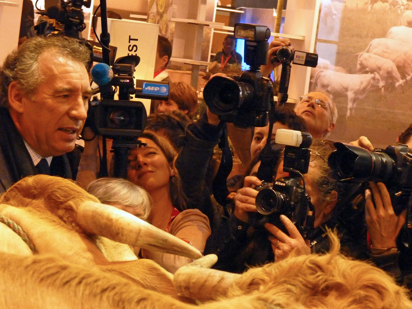 au salon de l'agriculture un homme politique chasse l'autre ©