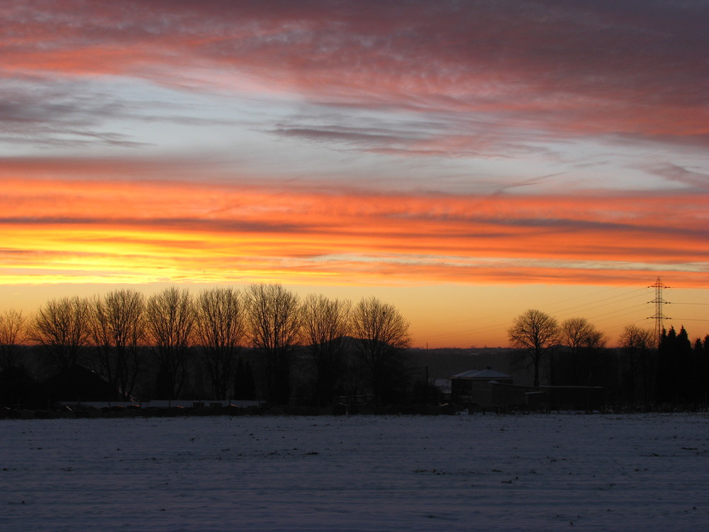 Aube sur la campagne