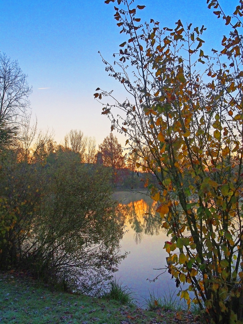 Aube sur le lac de Mauvezin