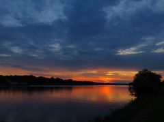 Auch an der Donau Sonnenuntergang 