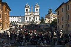 Auch Anfang Januar ist die spanische Treppe