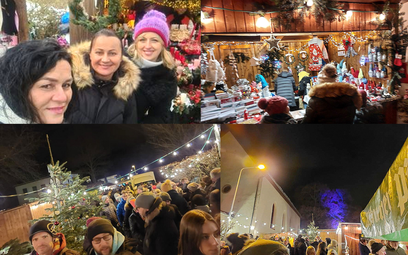 Auch auf dem kleinen Weihn.-Markt im Taunus-Dorf ist es trubelig. 