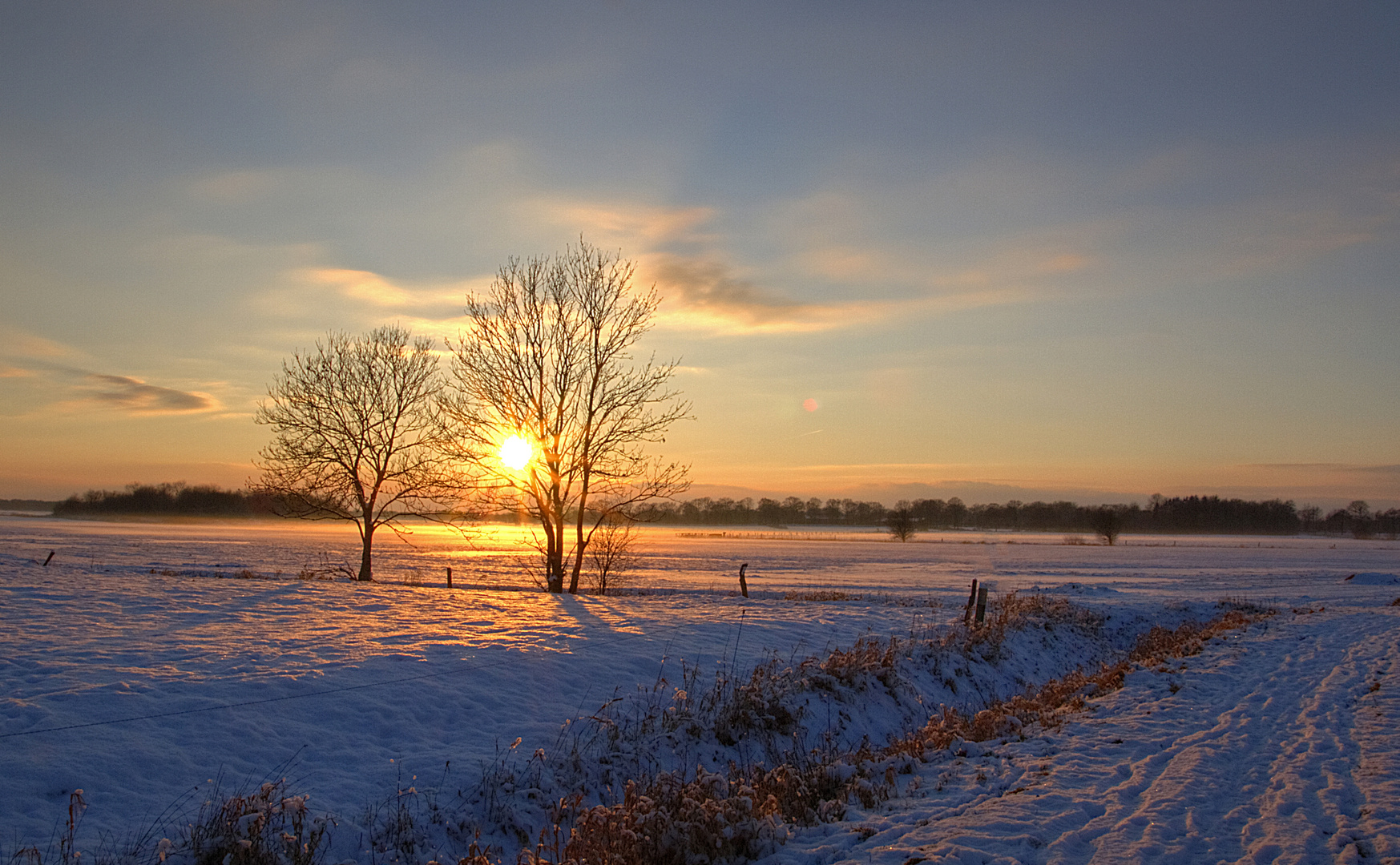 Auch auf dem "platten Land" kann der Winter schön sein!