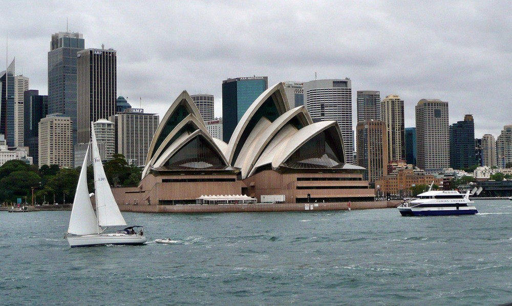 .... auch bei diesigem Wetter ein Erlebnis, Hafenrundfahrt in Sydney