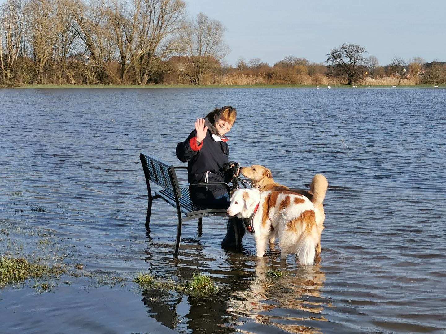 Auch beim Hochwasser das beste daraus machen