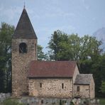 Auch die Kirche St.Cassian konnte ich aus dem fahrenden Zug aufnehmen