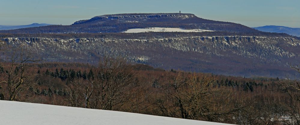 Auch die Sicht auf den höchsten Berg des Elbsandsteingebirges war überragend...