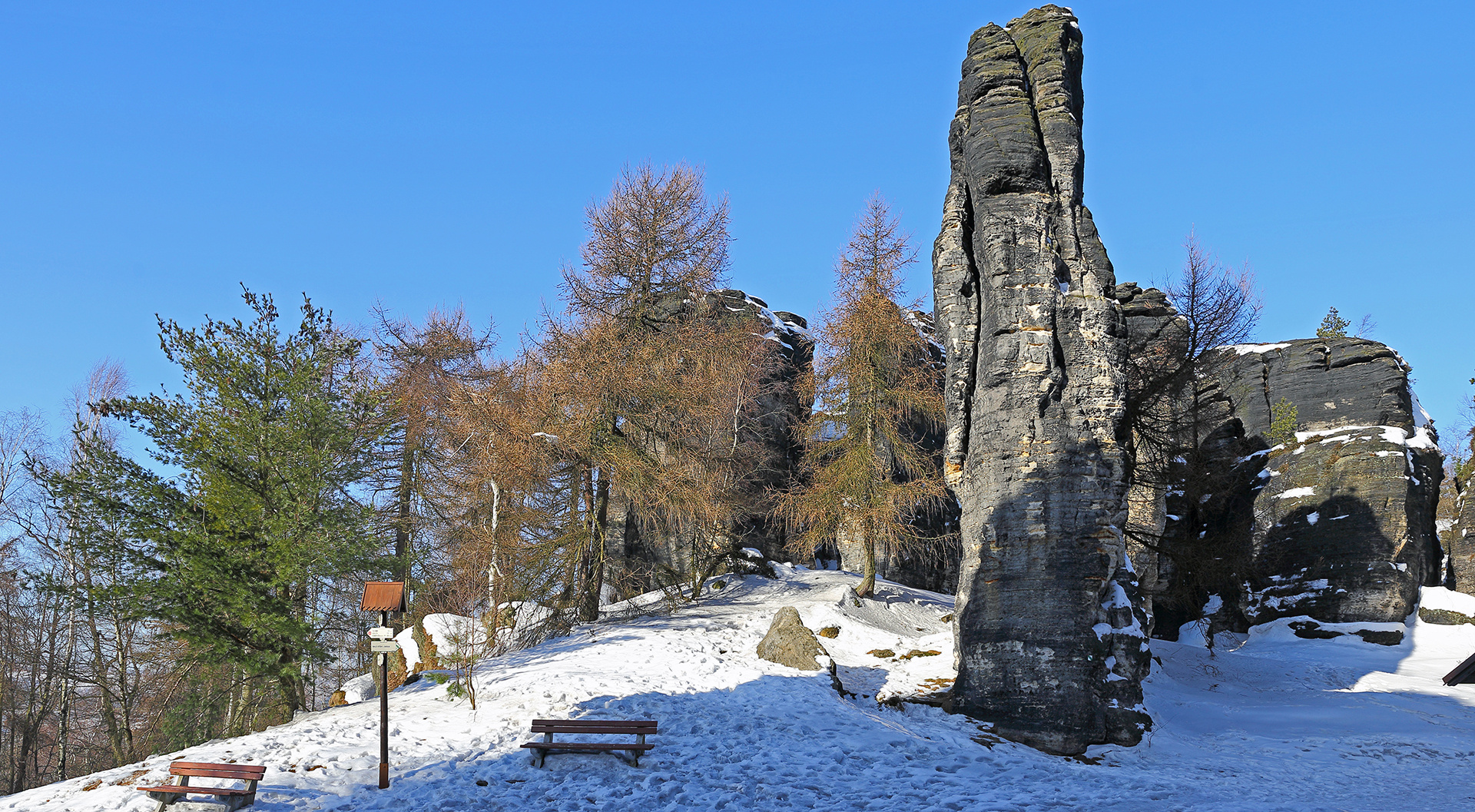 Auch ein Winterbesuch lohnt sich sehr bei den Tissaer Wänden...