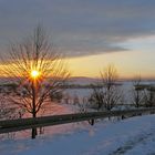 Auch gestern gab es den Sonnenaufgang über Schnee noch ein mal...