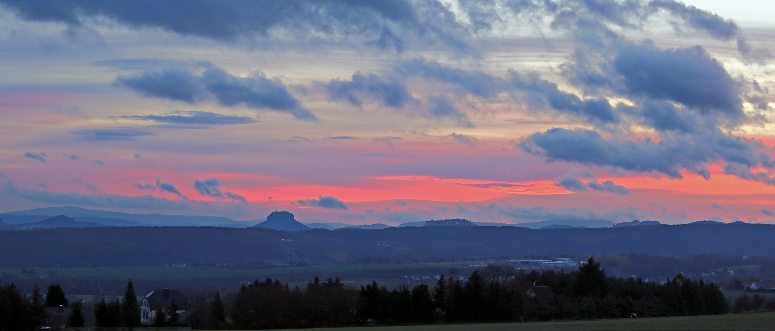 Auch gestern Morgen gab es was besonderes über der Sächsischen Schweiz...