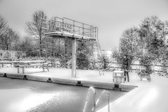 auch im Freibad ist Winter