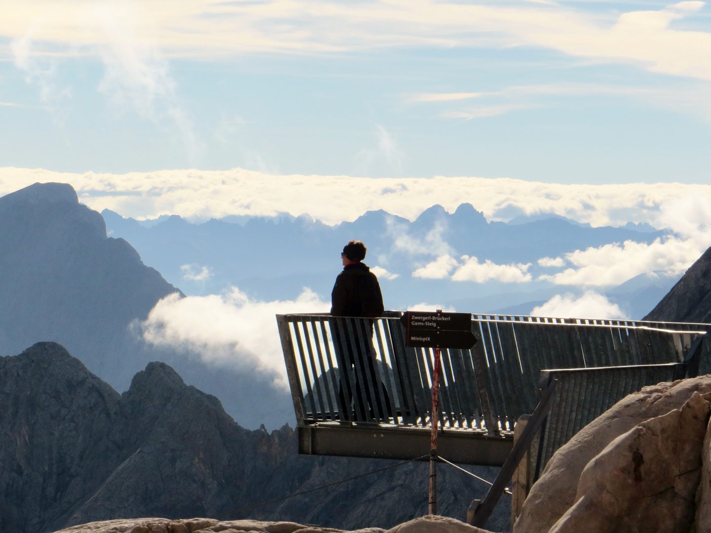 Auch im November scheint die Sonne....alles eine Sache der Höhe: Hier auf der Zugspitze