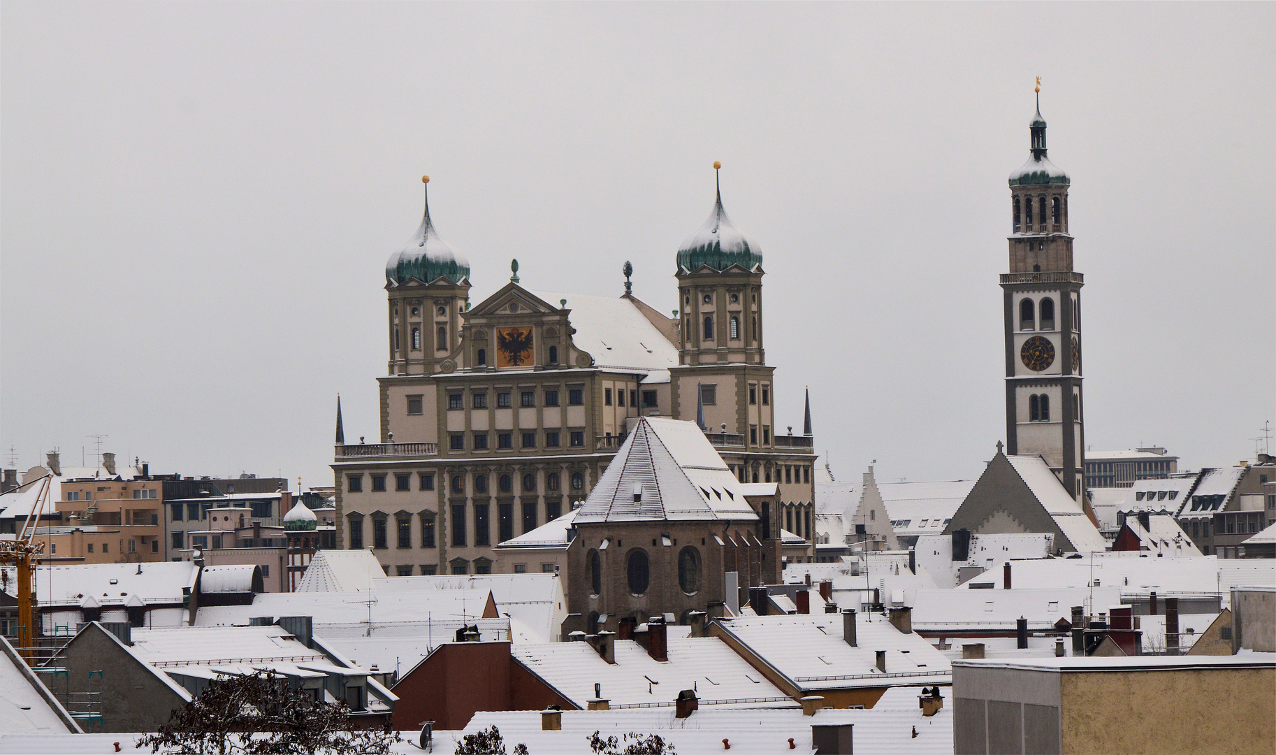 Auch in Augsburg hat heute der Winter Einzug gehalten ........