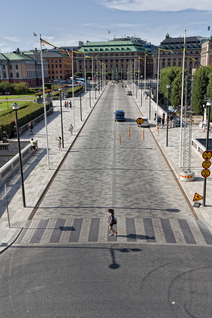 Auch in Stockholm gibt es Zebrastreifen