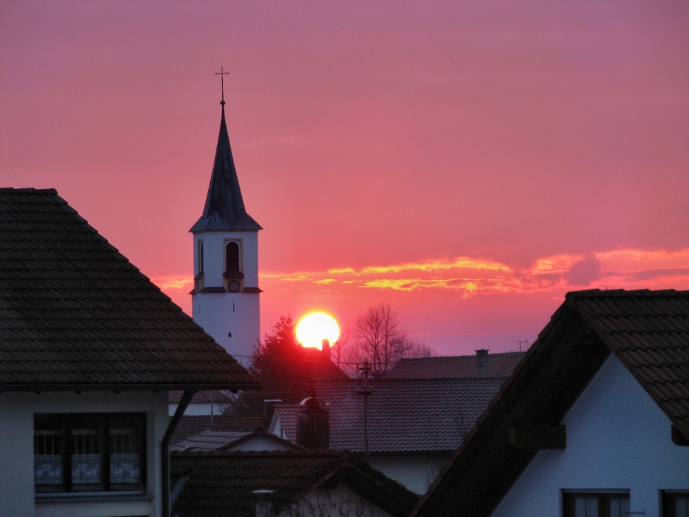 auch in Ziegelbach geht die Sonne unter