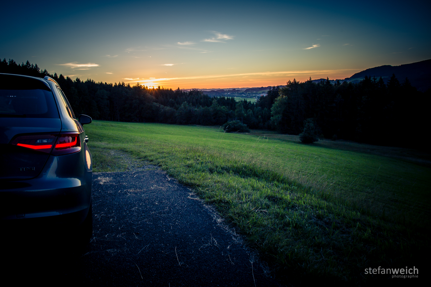 Audi A3 Sonnenuntergang