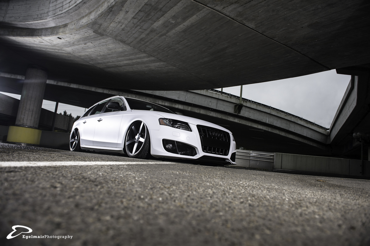 Audi A4 on Vossen wheels and HPS airride